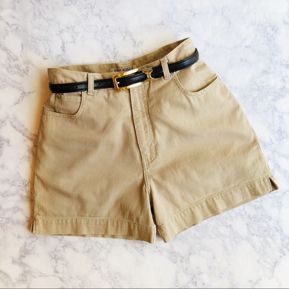 tan mom shorts